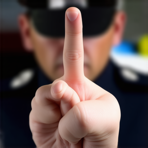 За средний палец сотруднику ГАИ россиянам могут грозить штраф или исправительные работы