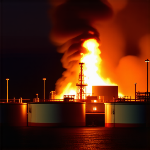 В порту Туапсе четвертые сутки не могут потушить пожар на НПЗ после удара ВСУ