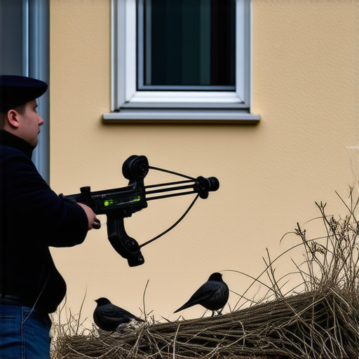 В Купчино мужчина из-за птиц стрелял из арбалета в сторону детского сада