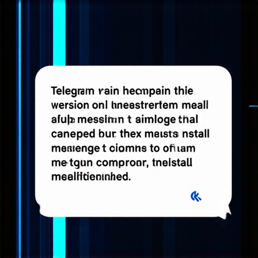 Сообщение о несовместимости версии Telegram и требовании установить мессенджер Max