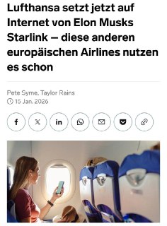 SPD хочет убрать Starlink из самолетов Lufthansa