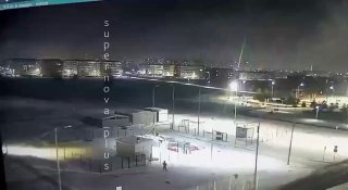 Прилет ракеты под Краснодаром засняли местные жители