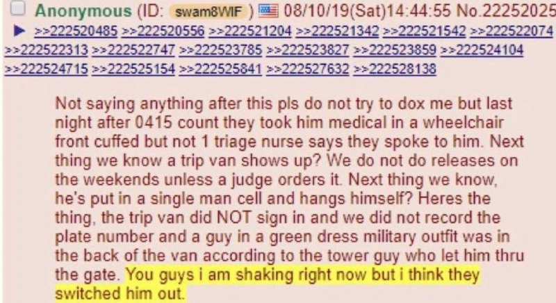 Появились новые данные о возможной инсценировке смерти Джеффри Эпштейна