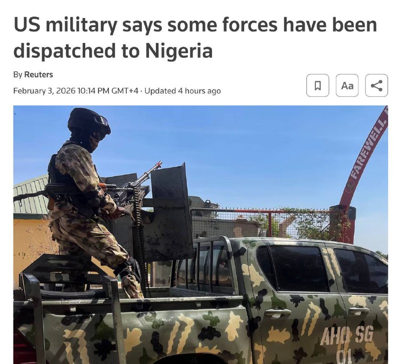 США подтвердили присутствие военных в Нигерии