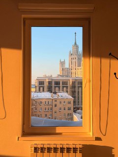 Красивый закат в Москве