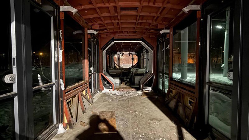 Трамвай "Russia One" отправился в Музей транспорта Москвы