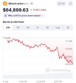 Резкое падение биткоина