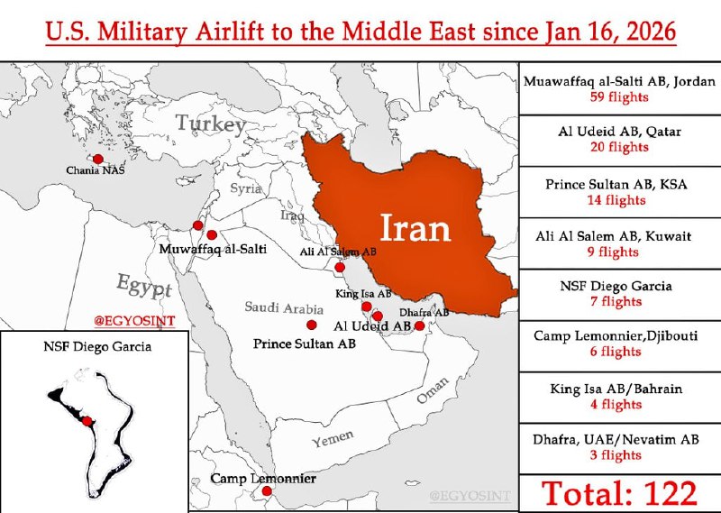 Активность ВВС США на Ближнем Востоке