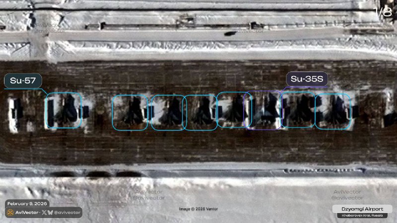 Рекордное количество истребителей зафиксировано на аэродроме в Комсомольске-на-Амуре