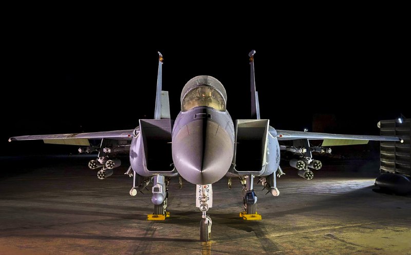 F-15E Strike Eagle с усиленной антидроновой защитой