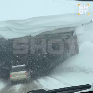 Затруднение движения на границе с Грузией из-за снегопада