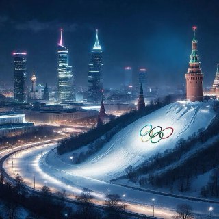 Киберпанк-Олимпиада в Москве: ИИ-визуализация зимних игр