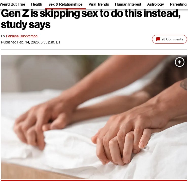 Зумеры предпочитают сон сексу