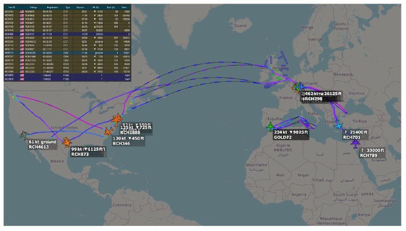 Увеличение числа рейсов военно-транспортных самолетов США в Ближний Восток
