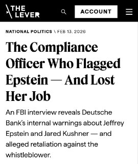 Увольнение сотрудницы Deutsche Bank за предупреждения о транзакциях Эпштейна