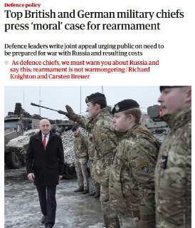 Военные призывают к перевооружению в Британии и Германии из-за угрозы войны с Россией