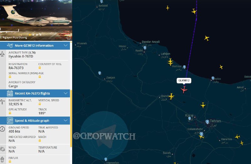 Рост числа российских грузовых самолетов в Иране