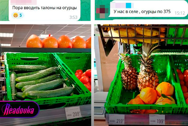 Ограничение на продажу огурцов в России