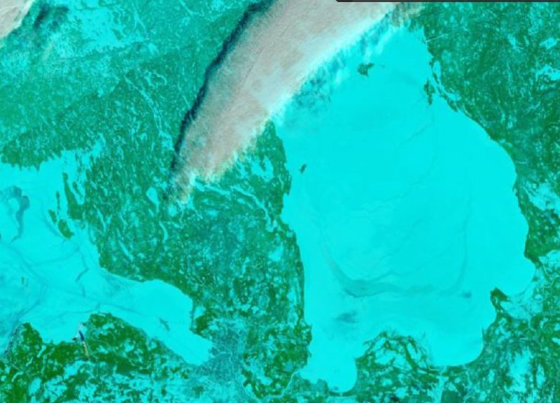 Ладожское озеро полностью покрылось льдом