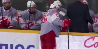 Скандал на хоккейном матче