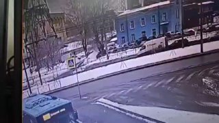 ДТП с трамваем и фургоном в Петербурге