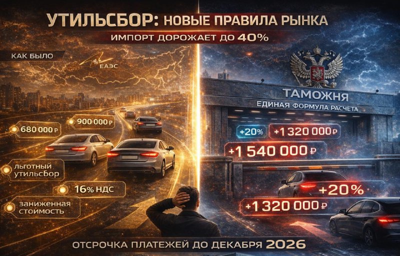 Новый утильсбор увеличит цены на автомобили из ЕАЭС