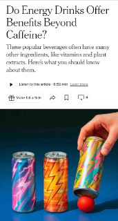 Энергетики полезны для здоровья, утверждает The New York Times