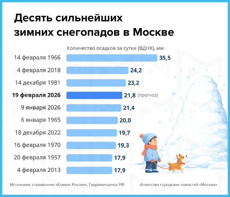 Сильный снегопад в Москве
