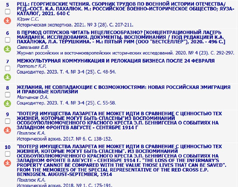 Удаление статей "иноагентов" из РИНЦ