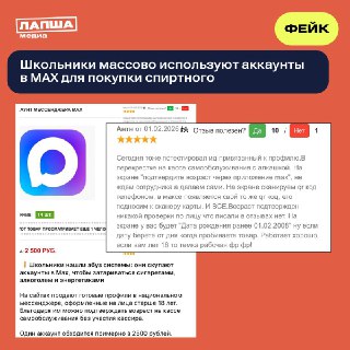 Развенчан фейк о покупке алкоголя школьниками через MAX
