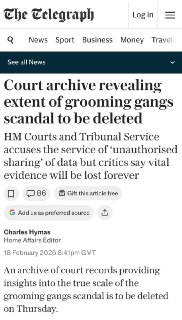 Удаление архивных материалов о преступлениях насильников в Британии