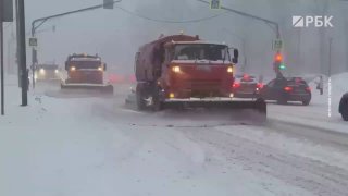 Сильный снегопад в Москве и Подмосковье