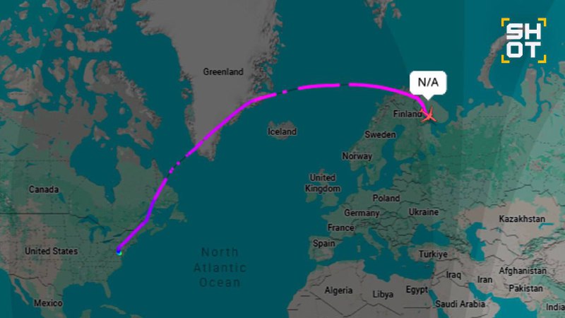В воздушном пространстве РФ замечен неопознанный самолет США