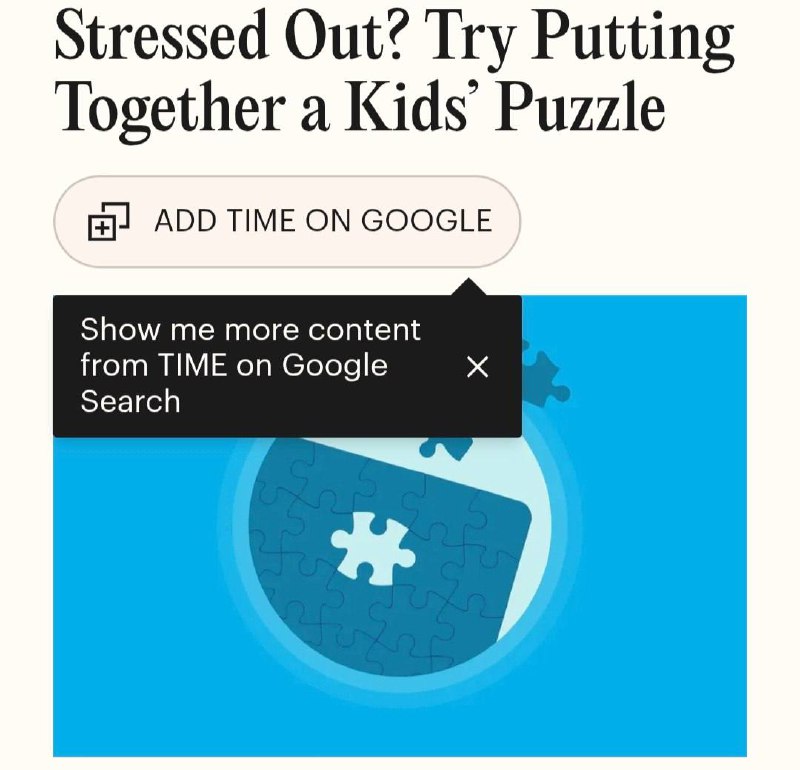 Детские пазлы помогают справиться со стрессом