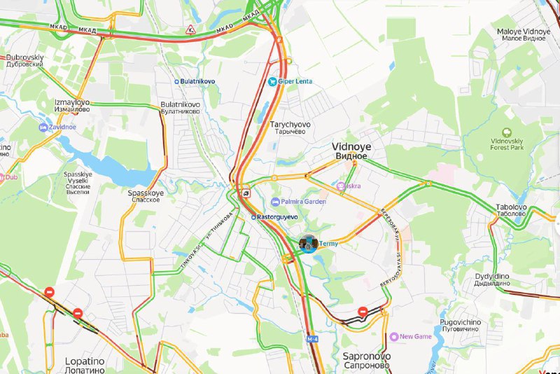 Пробка на трассе М4