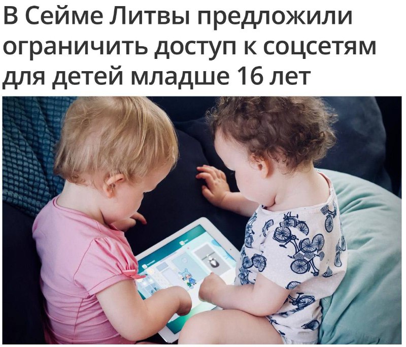 Литва может запретить соцсети детям до 16 лет