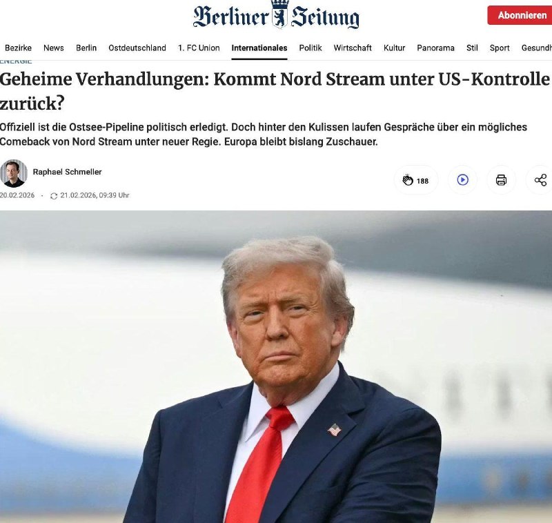 Возобновление работы "Северного потока"