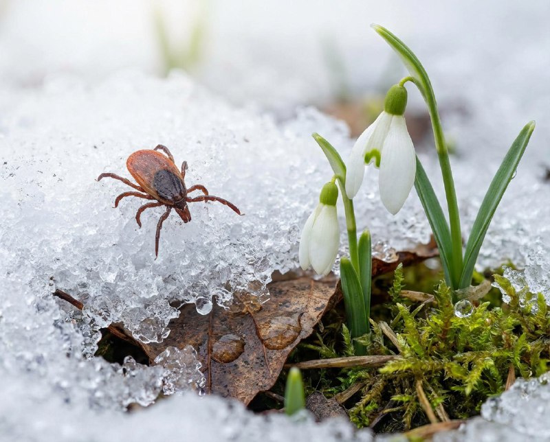 Клещи могут проснуться раньше из-за снежной зимы