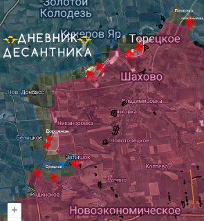 Ситуация на фронте в районе Добропольского выступа