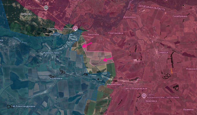 Продвижение российских войск на Славянском направлении