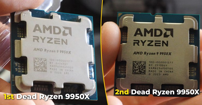 Повторная поломка AMD Ryzen 9 9950X на материнской плате ASRock