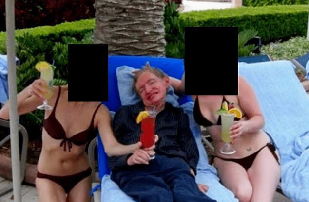 Детали скандального фото Хокинга с острова Эпштейна