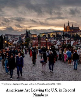 Массовый отток населения из США