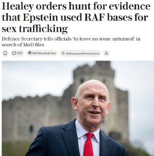 Расследование причастности Эпштейна к использованию баз ВВС Британии