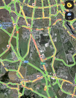 Пробки в Петербурге из-за снегопада