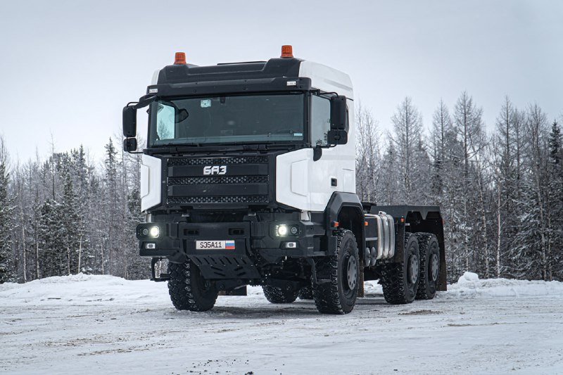 Грузовик БАЗ проходит испытания на Крайнем Севере