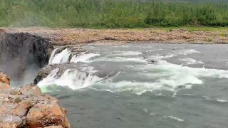 Иркидинский водопад на плато Путорана