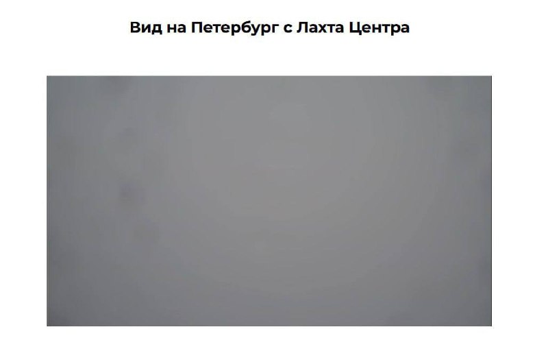 Туман прервал трансляцию камер «Отличный Петербург»