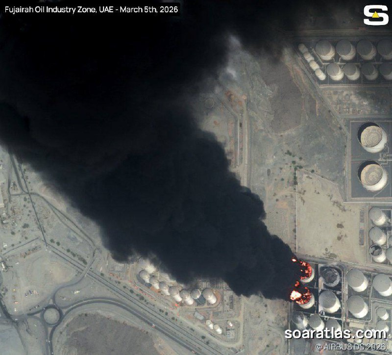 Крупный пожар в ОАЭ