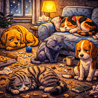 Рост депрессии у домашних животных в России